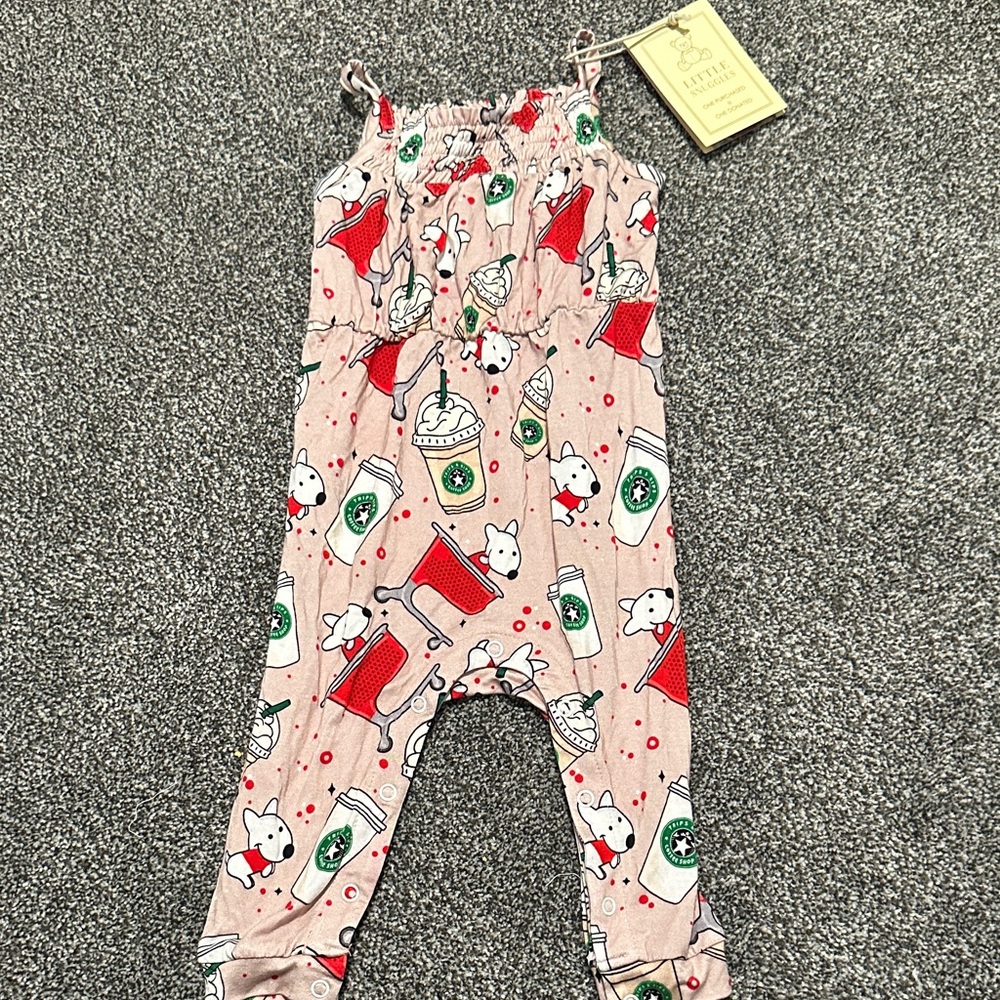 Cute Pink Baby Romper with Fun Print